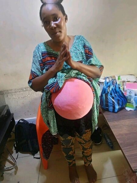 End of The Road: Woman Arrested at Lagos Airport with Narcotics Hidden in Fake Pregnancy(Photo) End of The Road: Woman Arrested at Lagos Airport with Narcotics Hidden in Fake Pregnancy(Photo)