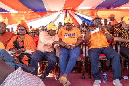 Photos Of ODM NEC Members Watching Sifuna’s Massive Kitengela Rally—They Look Uneasy and Disturbed!!