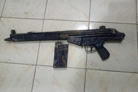 Police Recover a G3 Rifle Hidden Inside a Pit Latrine in Kisumu- Linked to Criminal Activities in The Region(Photos)