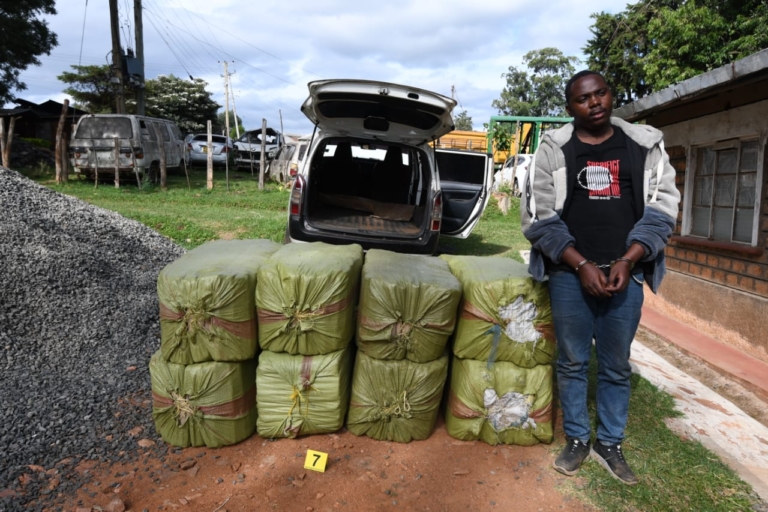 Man Arrested Ferrying Bhang in a Heavily-Tinted Probox After a High-Speed Chase Along a Busy Highway