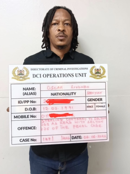Ruthless Fraudster Arrested After Siphoning Ksh 450,500 From a Lady’s Mpesa Account- Left Only 18 Bob
