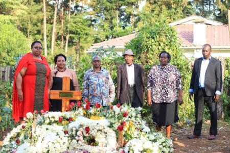 Senior Government Official Visits The Grave Where The Late KCB Data Boss Was Buried at Night in Her Parents’ Compound(Photos)