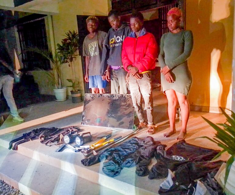 Police Arrest Notorious Gang Behind Violent Robberies in Kisumu – A Woman Among the Suspects (Photos)