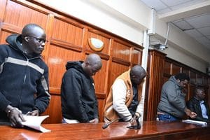 Faces of Suspects, Including 2 Cops, Linked to The Murder of Advocate Mathew Kyalo as They Are Arraigned in Court