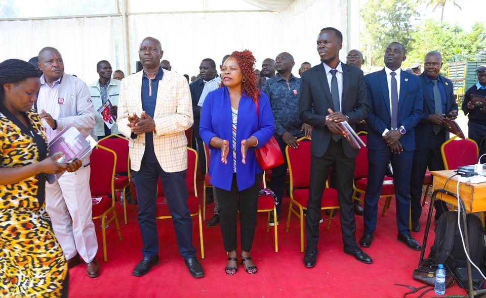 Tears Flow as Deputy DCI Director John Onyango Buries His Wife, Top Police Bosses in Attendance(Photos)