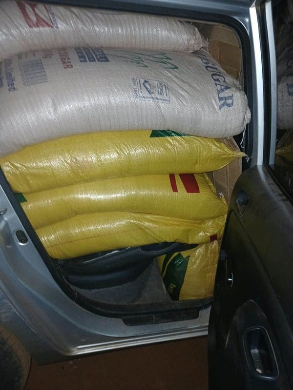 Suspicious Probox Flagged Down by Police Along Kenya-Ugandan Border And Two Somali Men Arrested- See What Police Recovered(Photos)