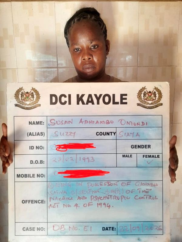 A Luo Woman Suspected to be a Drug Dealer Arrested And Bhang Worth Ksh 5.6 Million Recovered From Her House After Arrested Peddlers Snitched on Her(Photos)