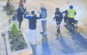 CCTV Captures Armed Motorbike-Riding Thugs Robbing Two Men At Gunpoint in Parkands(Video)