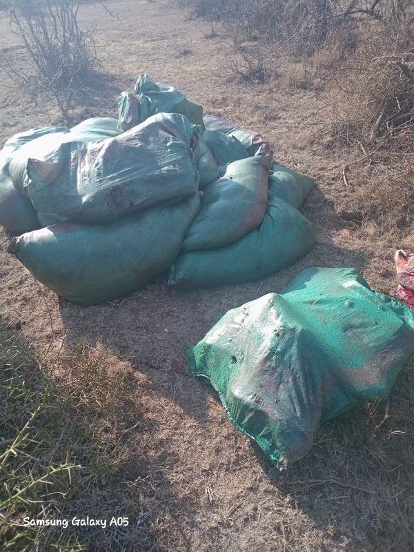 Mystery as 18 Bags of Suspected Donkey Are Dumped Along Tumbuni–Kwa Mbita Road in Makueni(Photos)