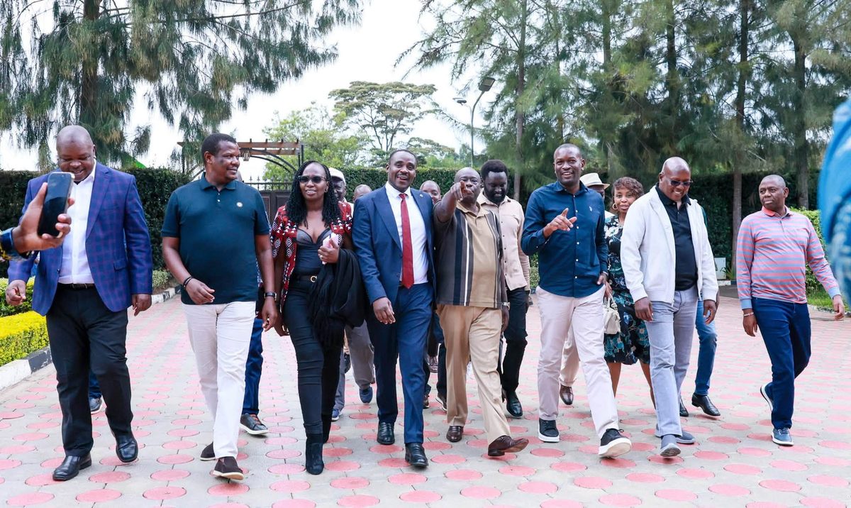 Fireworks as Gachagua Hosts Linda Mwanachi Leaders Led by Sifuna After His Return From The U.S