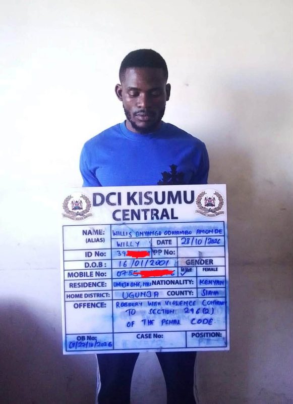 Detectives Intercept a Luxurious Prado Used by Armed Robbers in Kisumu During High-Speed Chase(Photos)