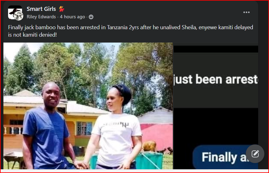 Luo Businessman Jack Bamboo Arrested 2 Years After His Wife’s Brutal Murder- He Was Hiding in Tanzania