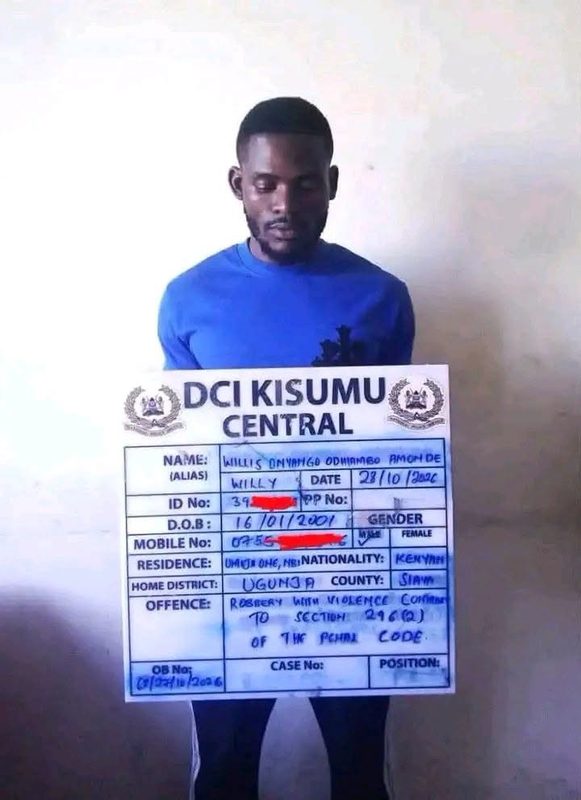 “Big Money Doesn’t Come Clean”- Notorious Kisumu Gangster Willis Onyango Had Bragged on Social Media Before Arrest