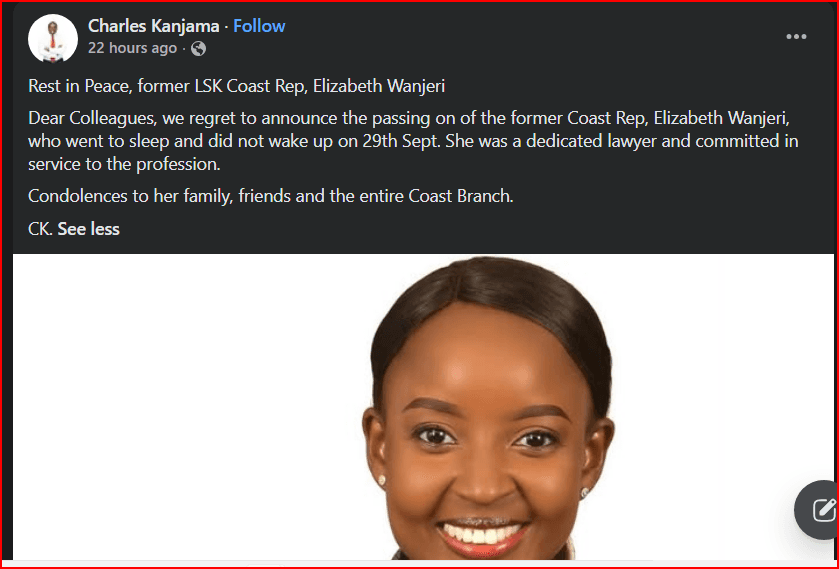 Shock as City Lawyer Dies in Her Sleep