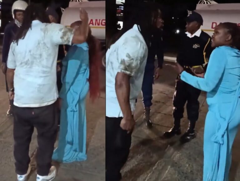 A Kenyan Lady Involved in a Physical Altercation With Her Boyfriend- Claims he Wanted to Strangle Her(Video)