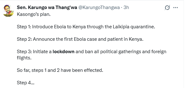 Ebola Is A Hoax!! – Ruto Wants To Lock Down The Country To Avoid Political Gatherings.