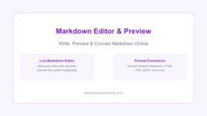 Free Online Markdown & HTML Live Preview Editor