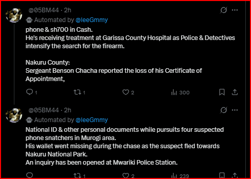 DCI Officer Attacked by Four Men And Robbed of His Firearm-Thugs Also Stole His Phone And Cash